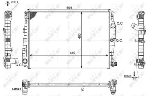NRF Radiator, engine cooling (53114)