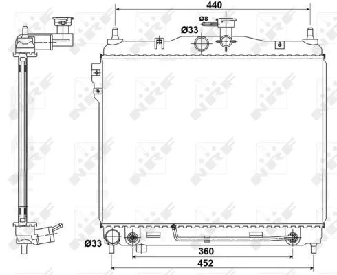 NRF Radiator, engine cooling (53173)