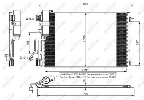 NRF Condenser, air conditioning (35974)