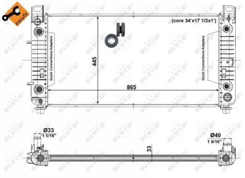 NRF Radiator, engine cooling (56008)