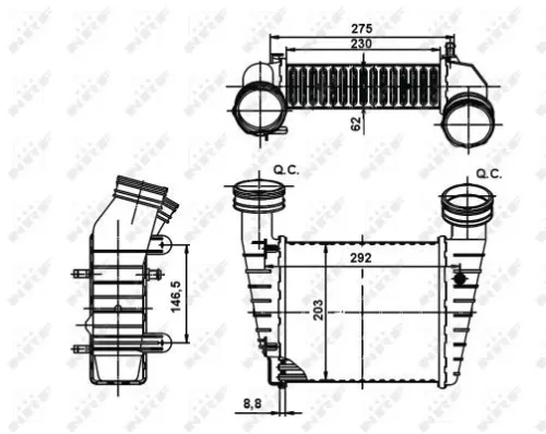 NRF Charge Air Cooler (30138A)