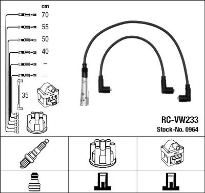 NGK Ignition Cable Kit (0964)