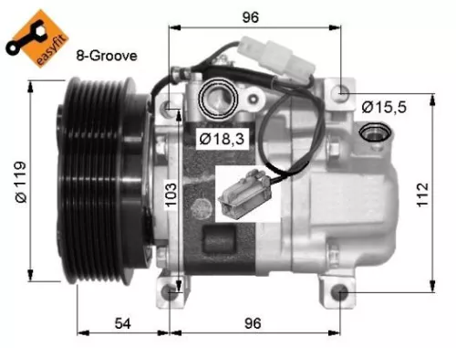 NRF Compressor, air conditioning (32688G)