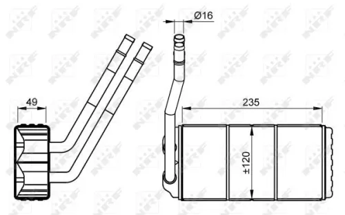 NRF Heat Exchanger, interior heating (54263)