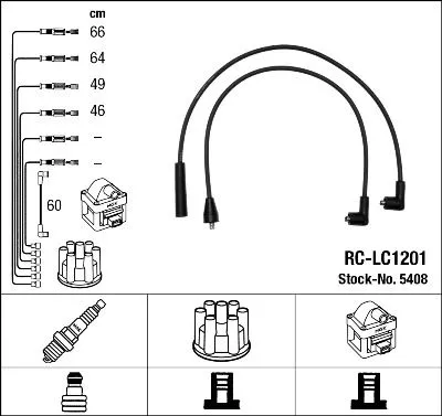 NGK Ignition Cable Kit (5408)