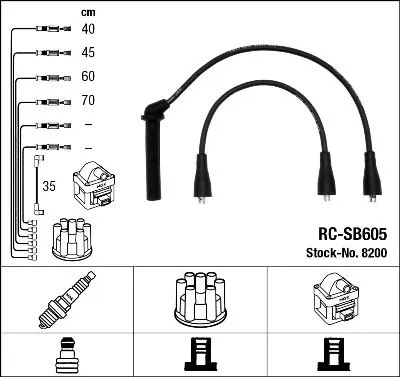 NGK Ignition Cable Kit (8200)