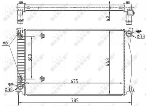 NRF Radiator, engine cooling (53105)