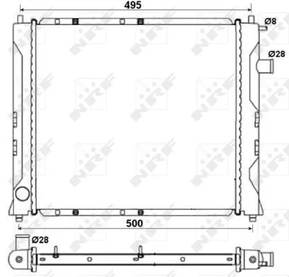 NRF Radiator, engine cooling (58107A)