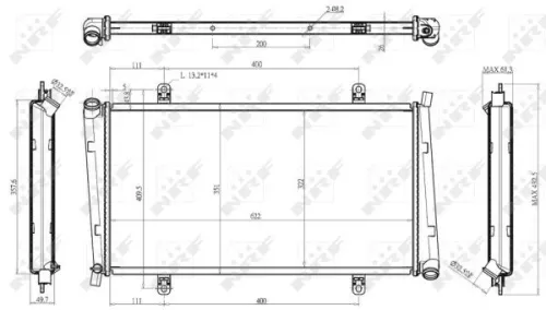 NRF Radiator, engine cooling (53157)