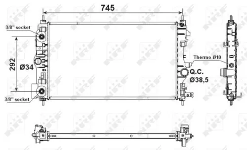 NRF Radiator, engine cooling (53159)