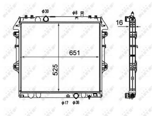 NRF Radiator, engine cooling (58491)