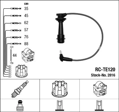 NGK Ignition Cable Kit (2816)