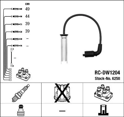 NGK Ignition Cable Kit (6258)