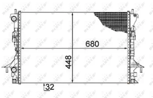 NRF Radiator, engine cooling (58479)