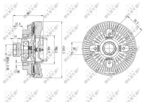 NRF Clutch, radiator fan (49600)