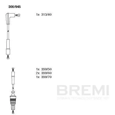 BREMI Ignition Cable Kit (300/945)