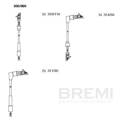 BREMI Ignition Cable Kit (300/990)