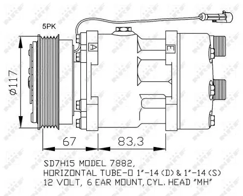 NRF Compressor, air conditioning (32779)