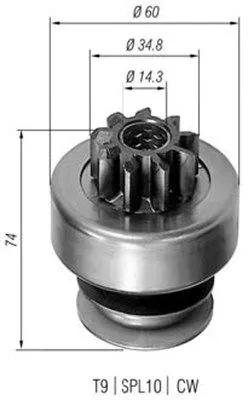 MAGNETI MARELLI Pinion, starter (940113020101)