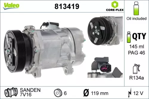 VALEO Compressor, air conditioning (813419)