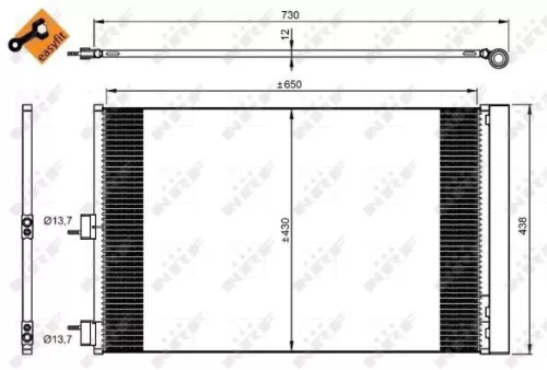 NRF Condenser, air conditioning (350206)