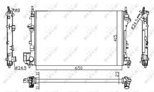 NRF Radiator, engine cooling (58203A)