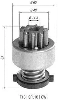 MAGNETI MARELLI Pinion, starter (940113020393)