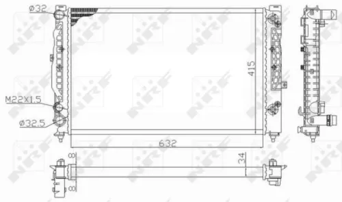 NRF Radiator, engine cooling (59101)