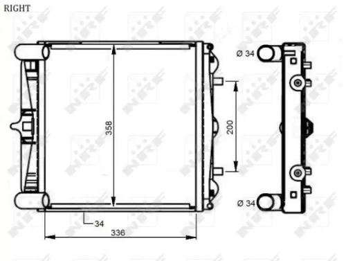 NRF Radiator, engine cooling (59131)