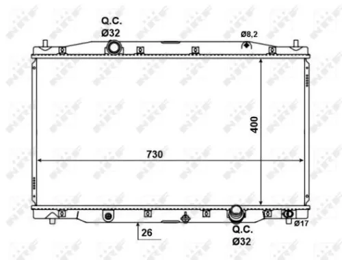 NRF Radiator, engine cooling (58457)