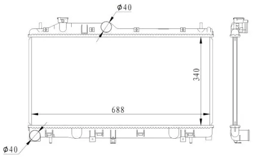 NRF Radiator, engine cooling (59116)