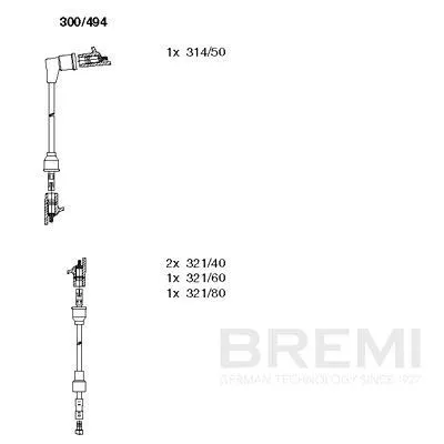 BREMI Ignition Cable Kit (300/494)