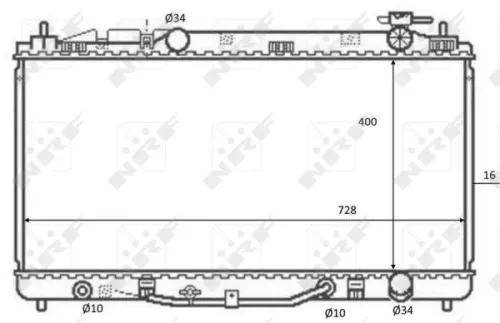NRF Radiator, engine cooling (59079)