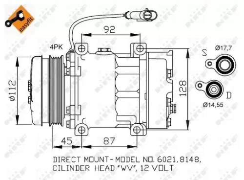 NRF Compressor, air conditioning (32759)