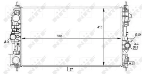 NRF Radiator, engine cooling (59076)