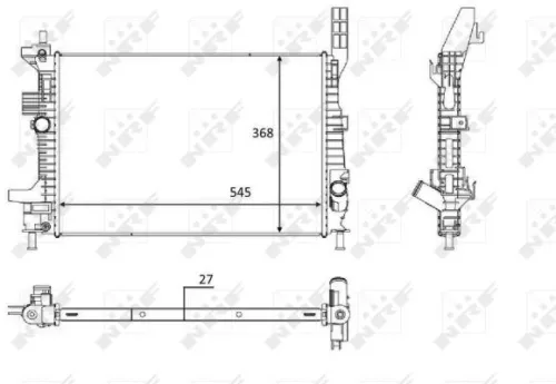 NRF Radiator, engine cooling (58650)