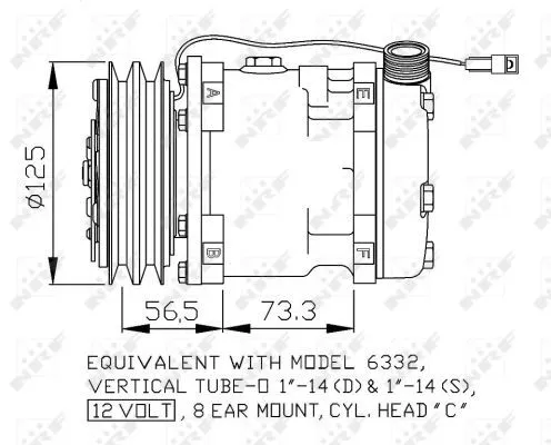 NRF Compressor, air conditioning (32802)