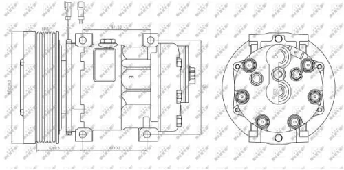 NRF Compressor, air conditioning (32885)