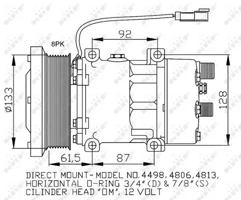 NRF Compressor, air conditioning (32758)
