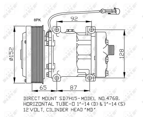 NRF Compressor, air conditioning (32877)