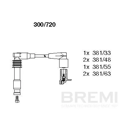 BREMI Ignition Cable Kit (300/720)