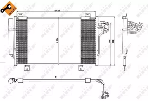 NRF Condenser, air conditioning (350229)