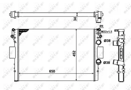 NRF Radiator, engine cooling (53623A)