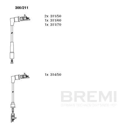 BREMI Ignition Cable Kit (300/211)