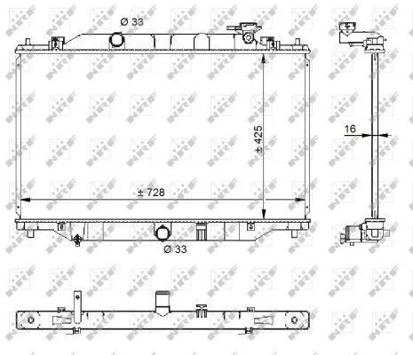NRF Radiator, engine cooling (59206)