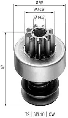 MAGNETI MARELLI Pinion, starter (940113020022)