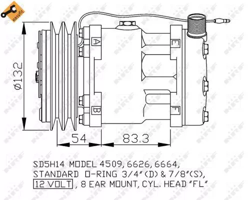 NRF Compressor, air conditioning (32798)