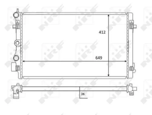 NRF Radiator, engine cooling (59056)