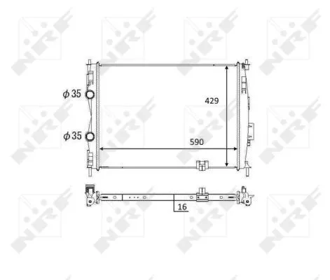NRF Radiator, engine cooling (59061)