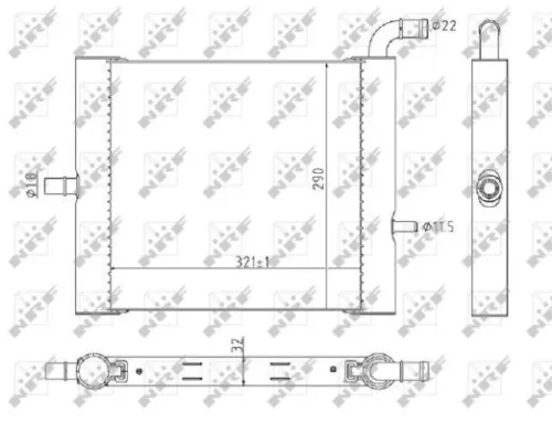 NRF Radiator, engine cooling (59176)